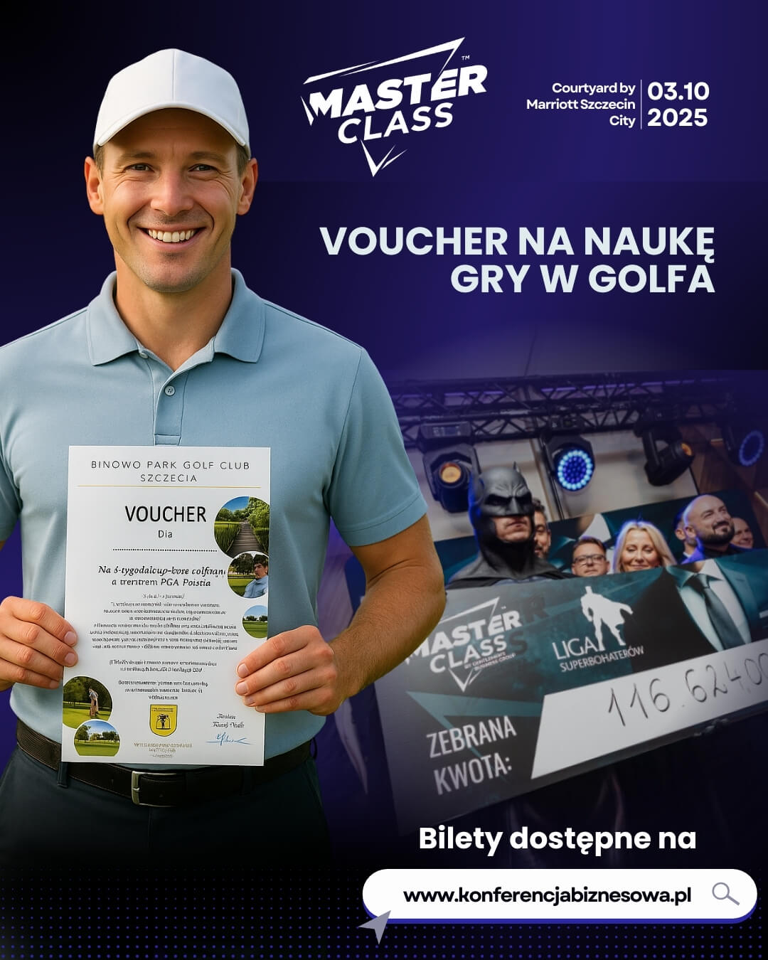 Voucher na naukę gry w golfa w Binowo Park
