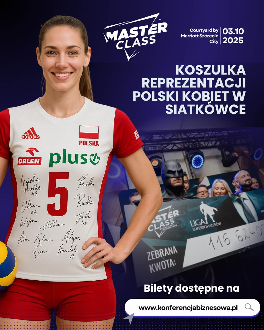 Koszulka reprezentacji Polski kobiet w siatkówce z autografami