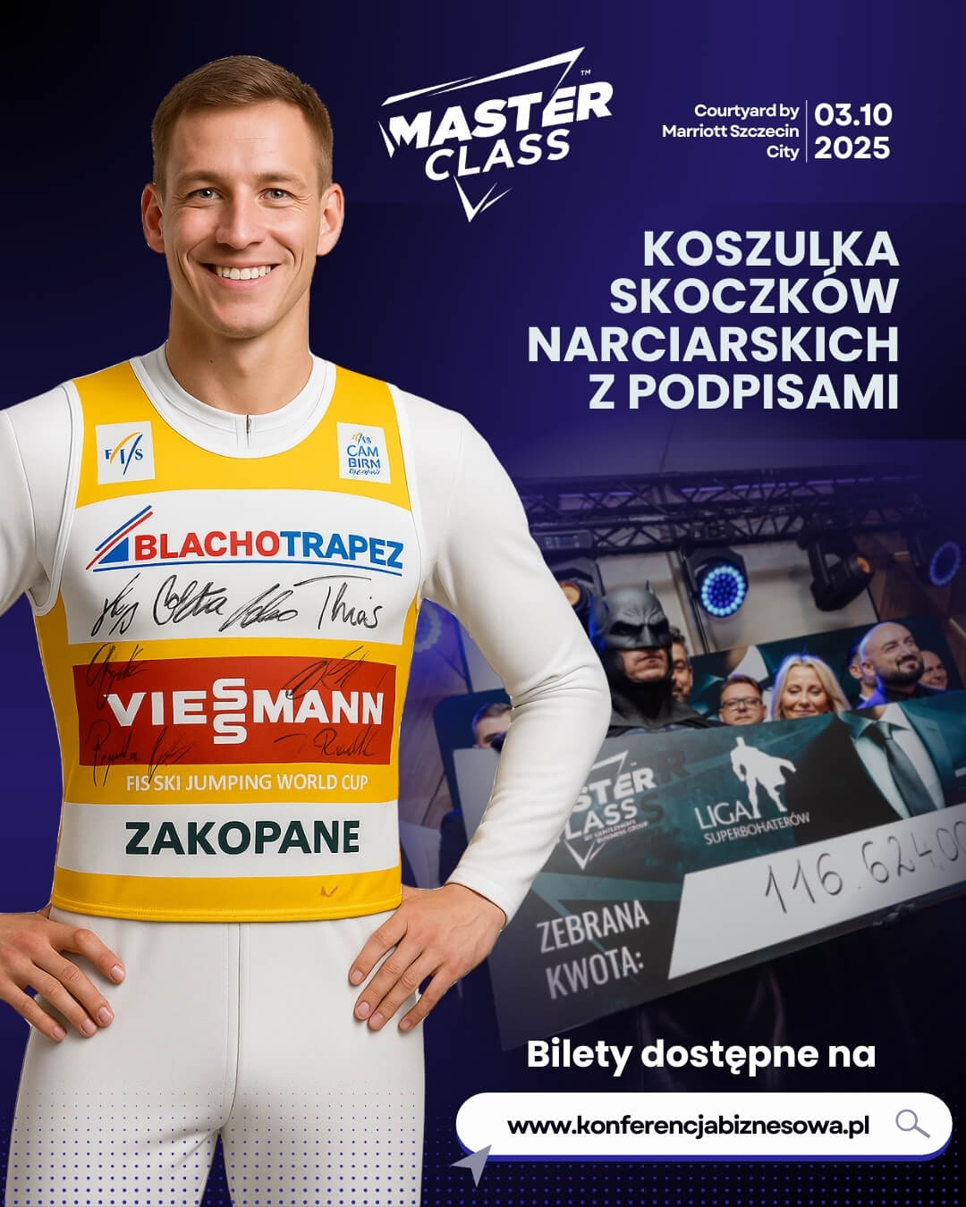 Koszulka skoczków narciarskich z podpisami