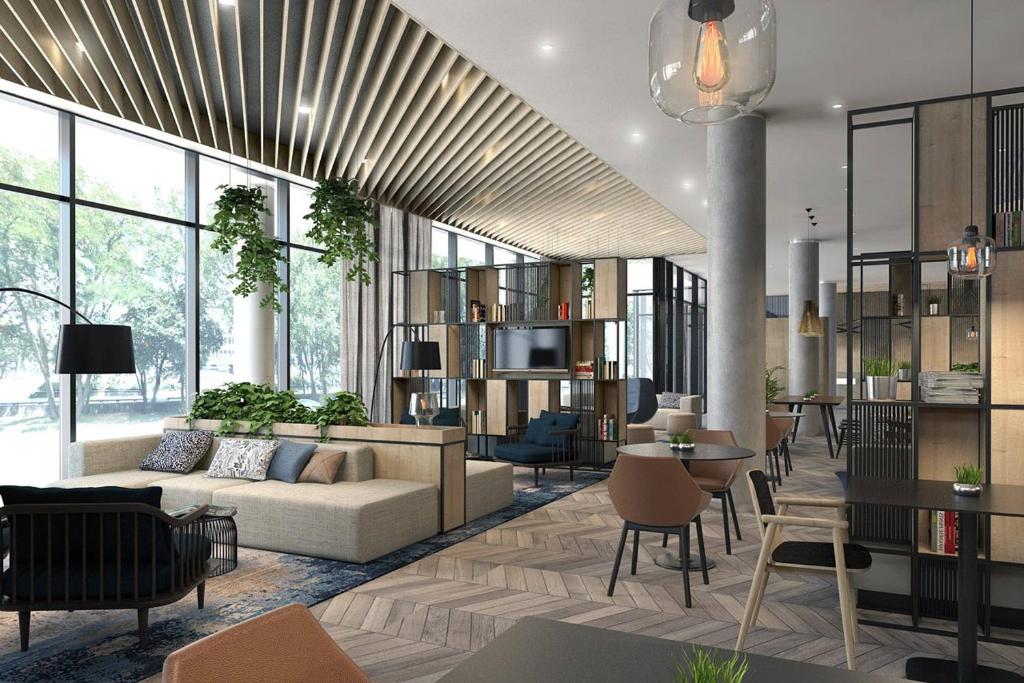 Lobby Courtyard by Marriott Szczecin — strefa networkingu
